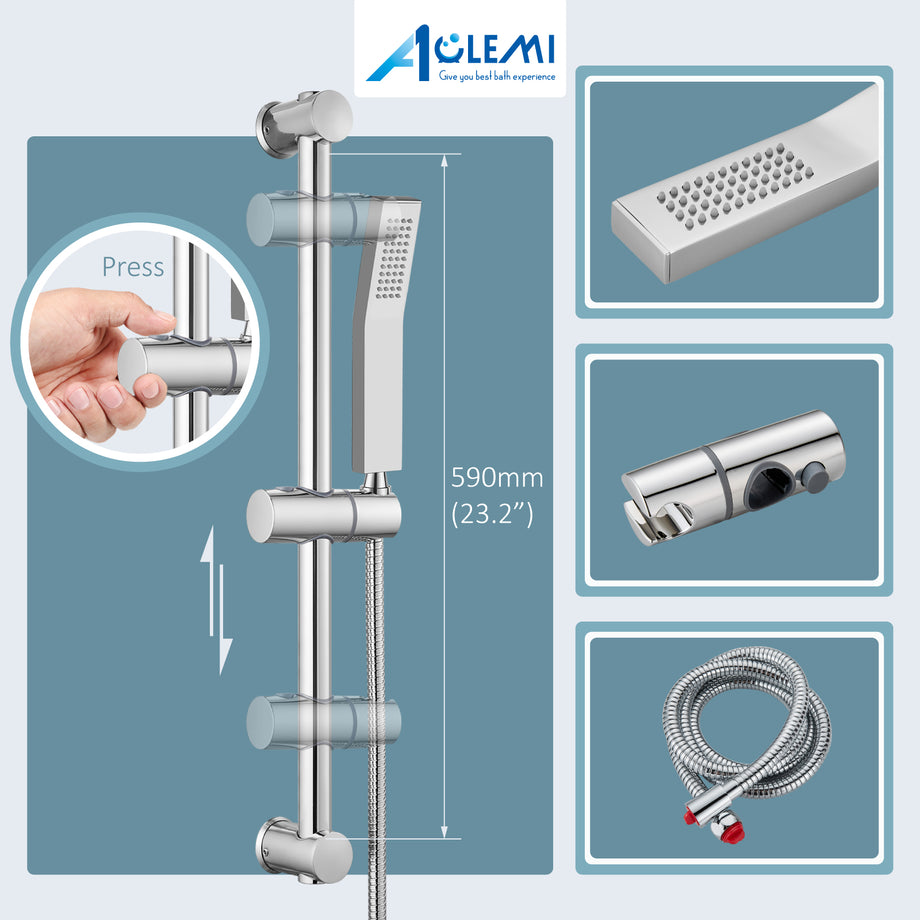 Aolemi Shower Systems 12 Inch Matte Black Ceiling Mount Rain Shower Head Set with Handheld Spray and Tub Filler Luxury High Pressure Shower Faucet Combo Set Brass Rough-in Valve Included Bathroom Aolemi Shower Systems 12 Inch Matte Black Ceiling Mount Rain Shower Head Set with Handheld Spray and Tub Filler Luxury High Pressure Shower Faucet Combo Set Brass Rough-in Valve Included Bathroom